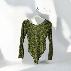 Vintage Y2K Womens‎ Sheer Bodysuit Small Festival Whimsigoth Coachella New